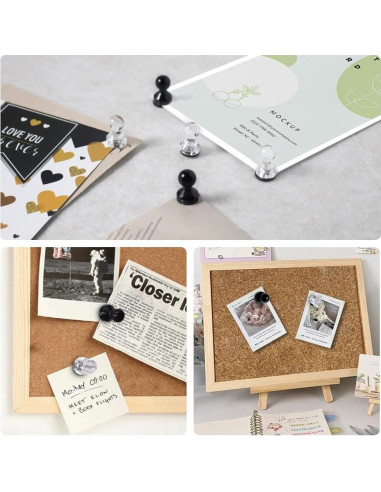 20 Chinchetas Magnéticas Rhinocats para Póster y Fotos