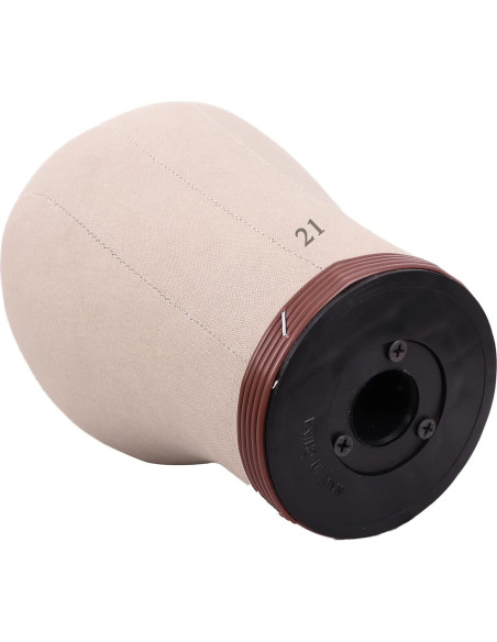 Cabeza de Peluca MapofBeauty 21" Corcho Marrón con Soporte