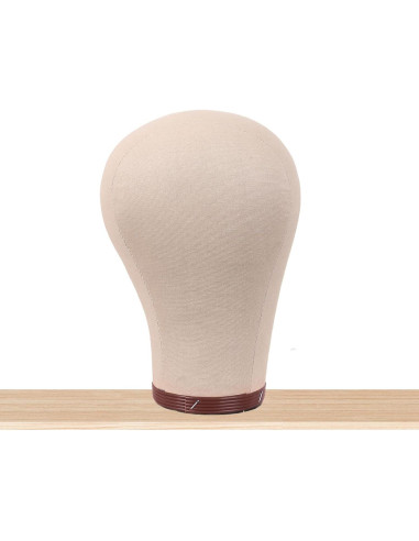 Cabeza de Peluca MapofBeauty 21" Corcho Marrón con Soporte