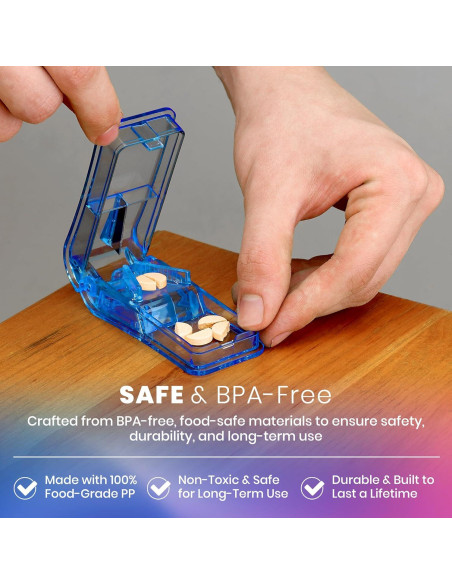 Cortador de Pastillas V-Grip MEDca - Divisor Transparente 8 Tamaños