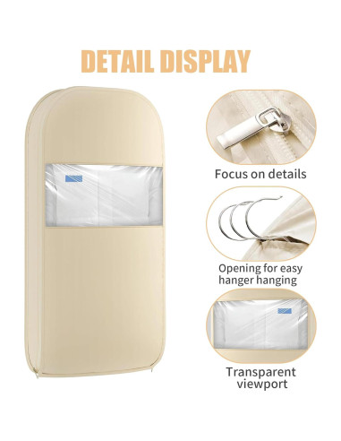 Bolsa de Ropa Colgante Tldcdte 2Pcs Beige 132x58x15cm