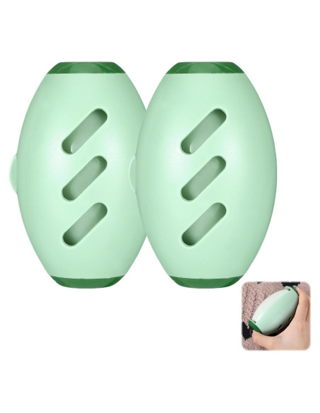 2 Rodillos Quitapelusas Reutilizables YOUNG-W Verde 10.1x6.1cm