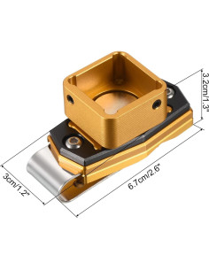 Porta Tiza Magnético PATIKIL de Aluminio para Billar con Clip 2