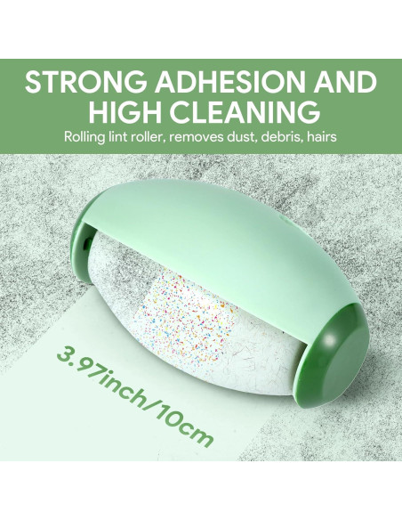2 Rodillos Quitapelusas Reutilizables YOUNG-W Verde 10.1x6.1cm