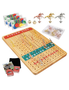 Juego de Mesa de Carreras de Caballos WodGod con 11 Caballos Metálicos