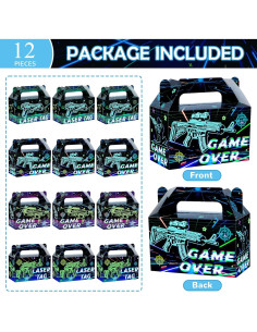 12 Cajas de Regalo Neon Laser Tag 15x7.6x9.1 cm 2