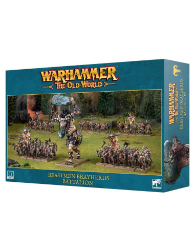Warhammer El Viejo Mundo - Batallón Brayherds Bestias 61 Miniaturas