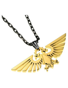 Colgante de Acero Inoxidable Baño de Oro Águila Imperial Warhammer 40K