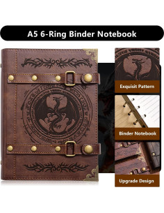 Diario Vintage A5 DUROTAN 400 Páginas Cuero Sintético 2