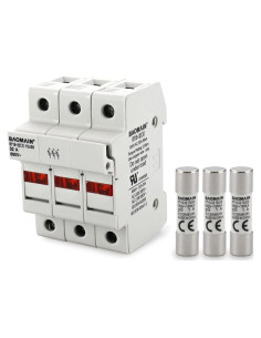 Portafusibles Baomain RT18-32 con 10 Fusibles Cerámicos 1A