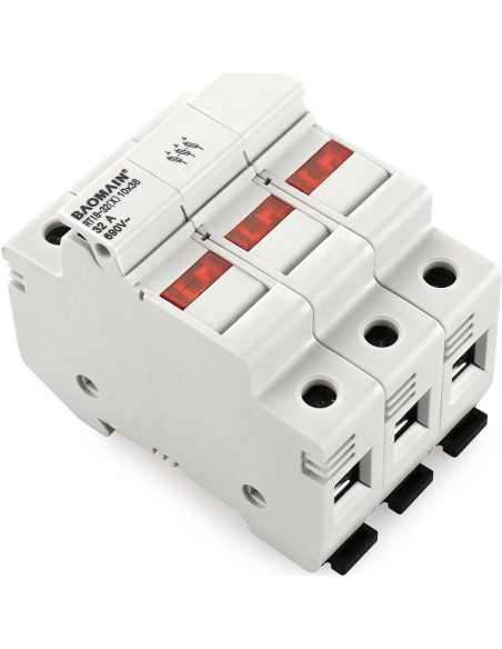 Portafusibles Baomain RT18-32 con 10 Fusibles Cerámicos 1A