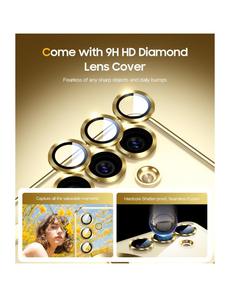 Funda JUESHITUO para Samsung Galaxy S24 con Protector de Lente