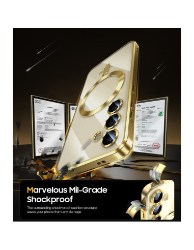 Funda JUESHITUO para Samsung Galaxy S24 con Protector de Lente