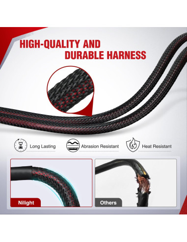 Kit Arnés de Cableado Nilight 16 AWG 2 Conectores 12V