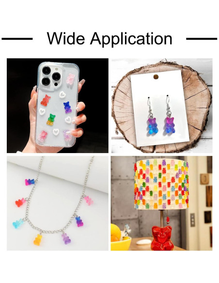 Cabochones de Osito de Goma Cheriswelry 45 Piezas 18x11mm