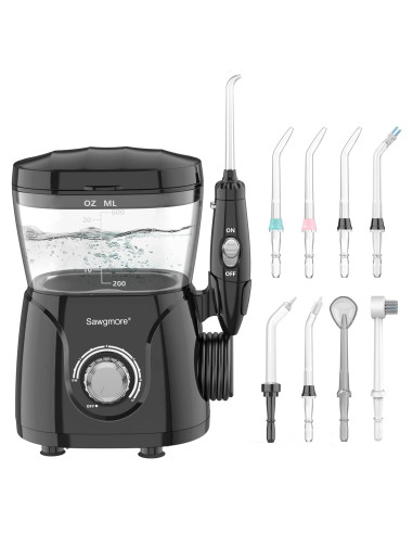 Hilo Dental de Agua Sawgmore FC166, 600 ml, 10 Modos, Negro