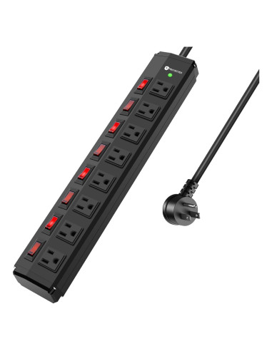 Regleta de Potencia ANNQUAN 8 Salidas 1200 Julios 1.83m