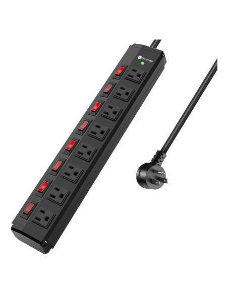 Regleta de Potencia ANNQUAN 8 Salidas 1200 Julios 1.83m