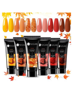 Set de Gel para Extensión de Uñas UR SUGAR 6 Colores Otoño