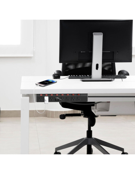 Regleta de Potencia ANNQUAN 8 Salidas 1200 Julios 1.83m