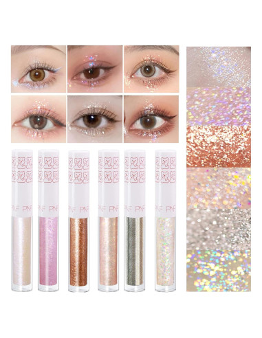 Set de 6 Sombra de Ojos Líquida Brillante SUSIKEKI
