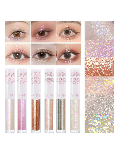 Set de 6 Sombra de Ojos Líquida Brillante SUSIKEKI