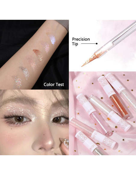 Set de 6 Sombra de Ojos Líquida Brillante SUSIKEKI