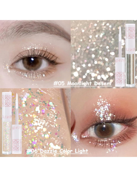 Set de 6 Sombra de Ojos Líquida Brillante SUSIKEKI