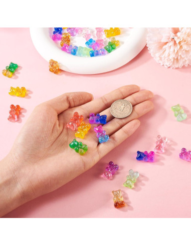 Cabochones de Osito de Goma Cheriswelry 45 Piezas 18x11mm