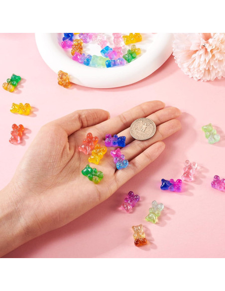 Cabochones de Osito de Goma Cheriswelry 45 Piezas 18x11mm