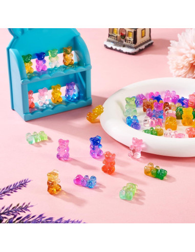 Cabochones de Osito de Goma Cheriswelry 45 Piezas 18x11mm