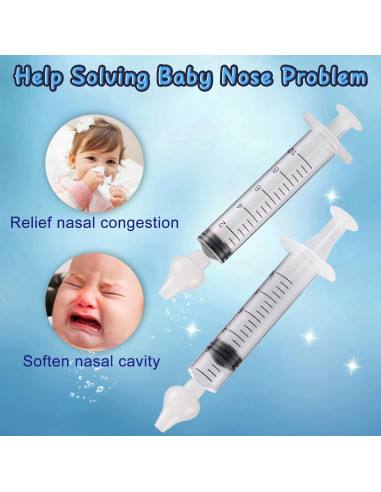 Jeringa Nasal para Bebé Elfzone - 4 Piezas 10ml Silicona