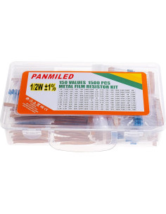 Kit de Resistores PANMILED 150 Valores 1500 Piezas 1/2W 1% 2