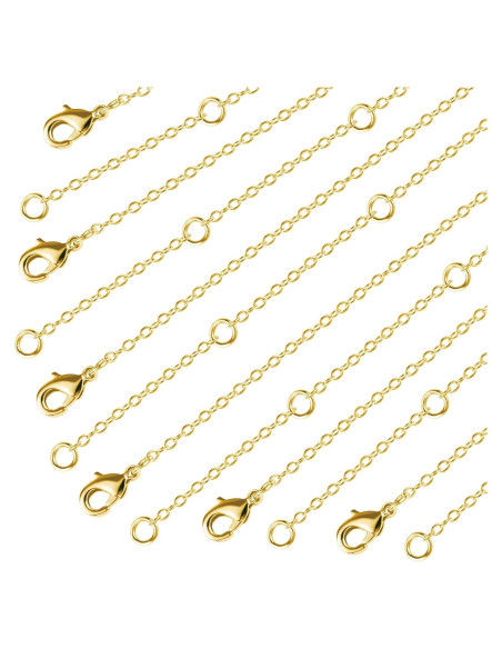 Cadena de Oro 14K ALEXCRAFT 12 Piezas 40.6 cm 1 mm