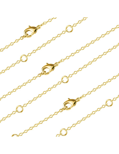 Cadena de Oro 14K ALEXCRAFT 12 Piezas 40.6 cm 1 mm