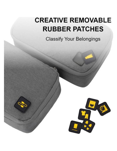 Set de 4 Cubos de Embalaje LEVEL8 - Gris - Organizador de Viaje