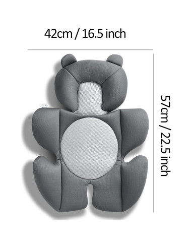 Cojín de Soporte para Bebé G Ganen Ajustable Gris Oscuro