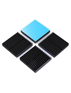Kit Disipador de Calor 100x60mm Aluminio Negro 4 Piezas 3M