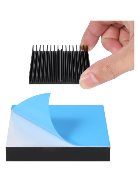 Kit Disipador de Calor 100x60mm Aluminio Negro 4 Piezas 3M