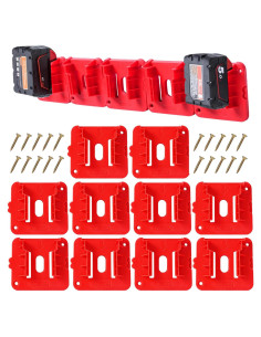 10 Soportes de Batería M18 KETTKEL para Montaje en Pared