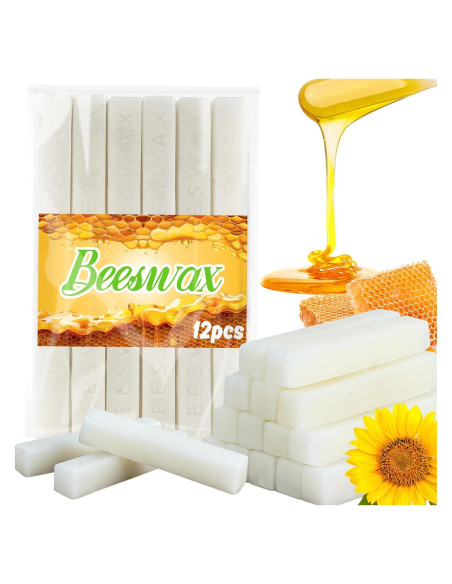 Barra de Cera de Abejas Blanca Sukh 290g - Cera Pura para DIY