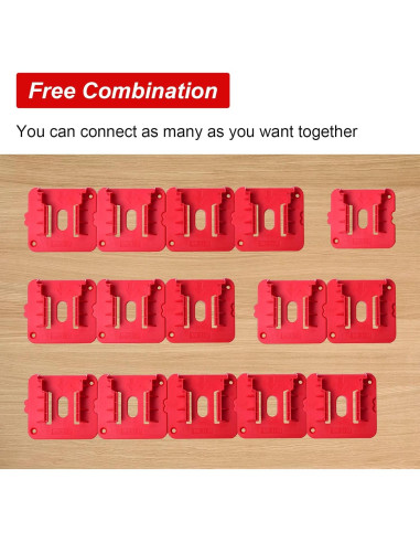 10 Soportes de Batería M18 KETTKEL para Montaje en Pared