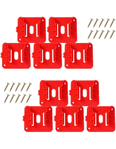10 Soportes de Batería M18 KETTKEL para Montaje en Pared