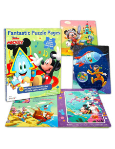 Paquete de 5 Rompecabezas Educativos Mickey Mouse - 200 Piezas