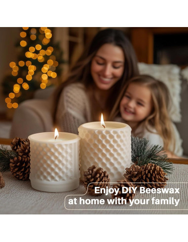 Barra de Cera de Abejas Blanca Sukh 290g - Cera Pura para DIY