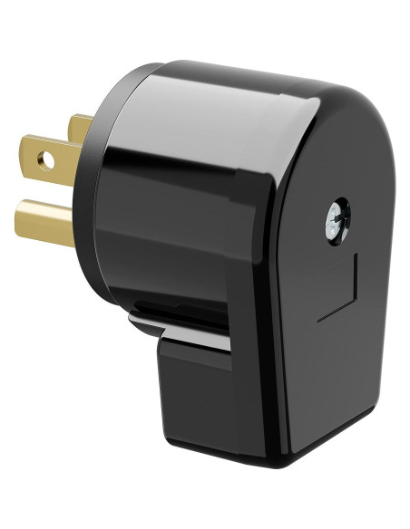 Enchufe en Ángulo Recto Nema 5-15P PluGrand 15A 125V Negro