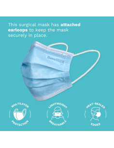 Máscara Facial DemeTECH ASTM Nivel 3 50 Unidades 3 Capas 2