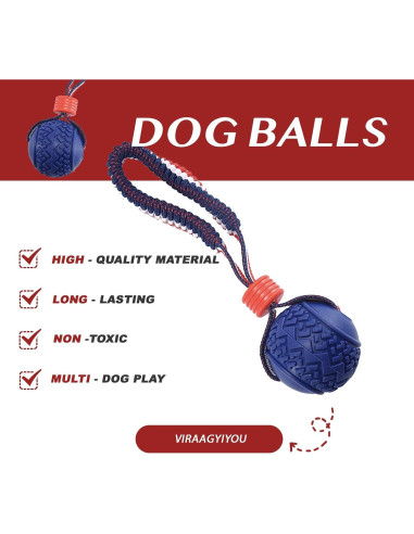 Pelota Flotante para Perros Viraagyiyou 27cm Goma Duradera