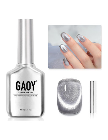 Esmalte de Uñas Gel Cat Eye GAOY 16ml Azul Aireado Brillante