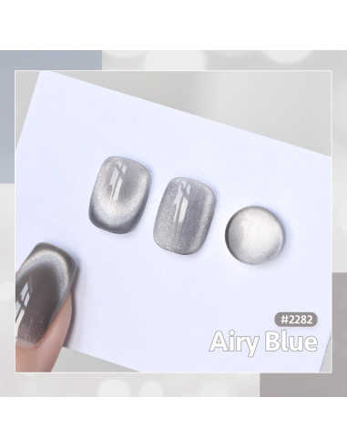 Esmalte de Uñas Gel Cat Eye GAOY 16ml Azul Aireado Brillante